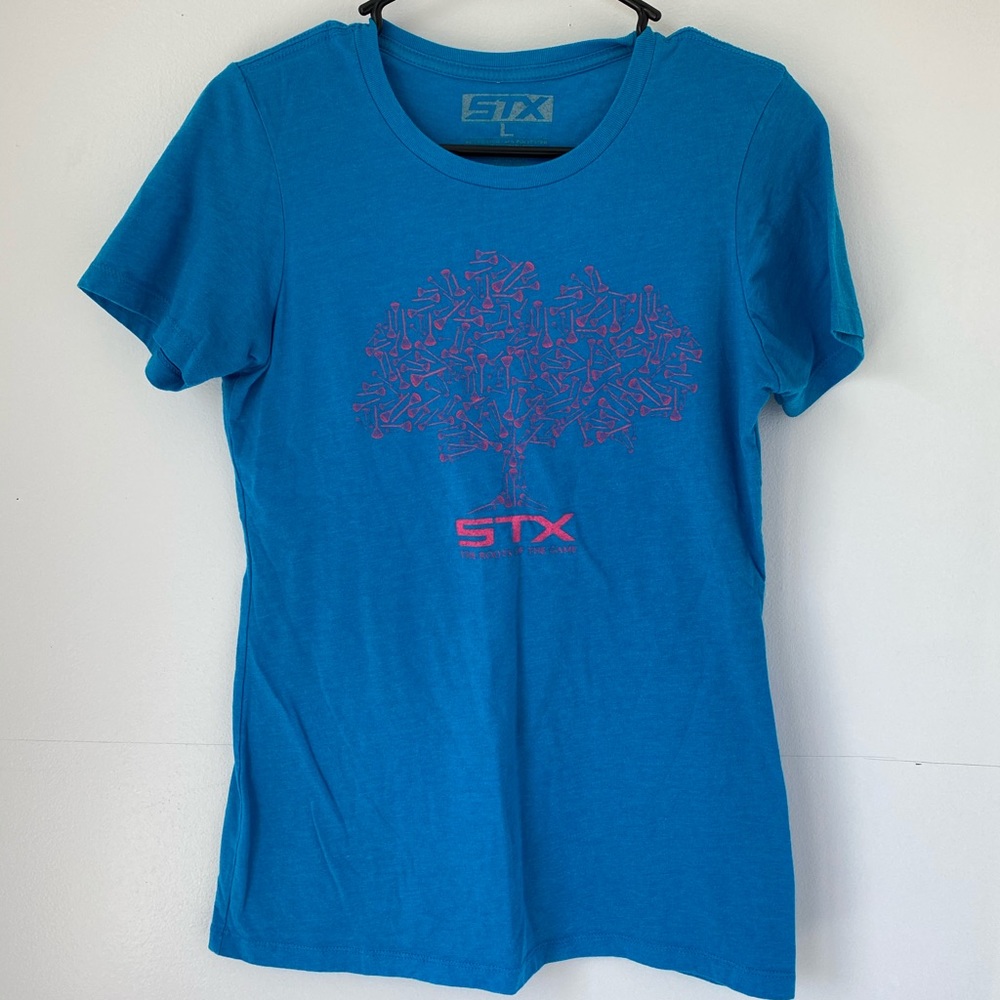 Blue Lacrosse Themed T-Shirt
